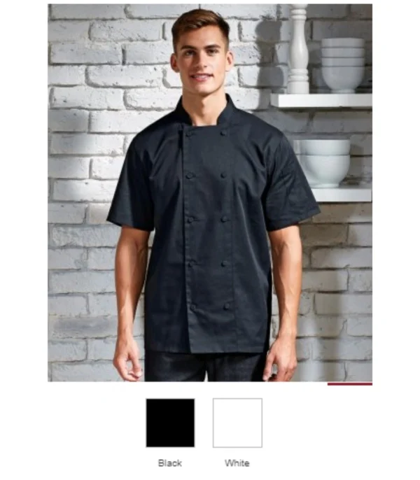 Premier PR902 Coolchecker Short Sleeve Chef's Jacket